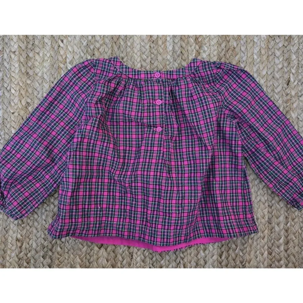 Baby Gap Girls Pink Striped Long‎ Sleeve Button down Top Size 12-18m